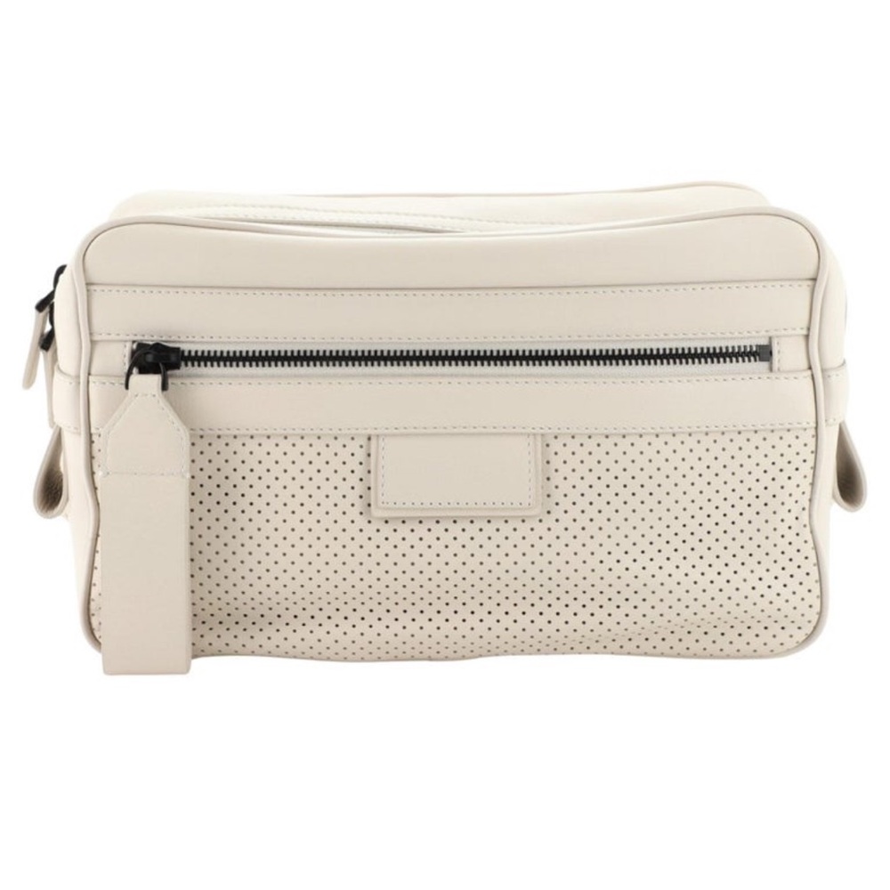 Bottega Veneta Ivory Leather Intrecciato Belt Bag